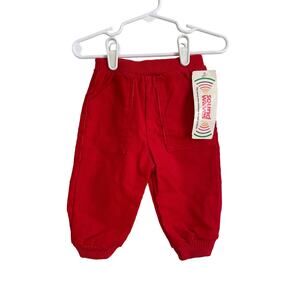Sound Waves vintage red corduroy joggers pockets elastic waist solid Size 12mo